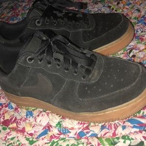 Nike Air Force 1 black suede